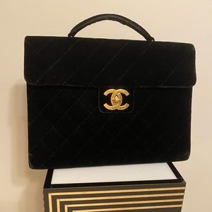 Rare Chanel Rare Velvet 90s Vintage Bag